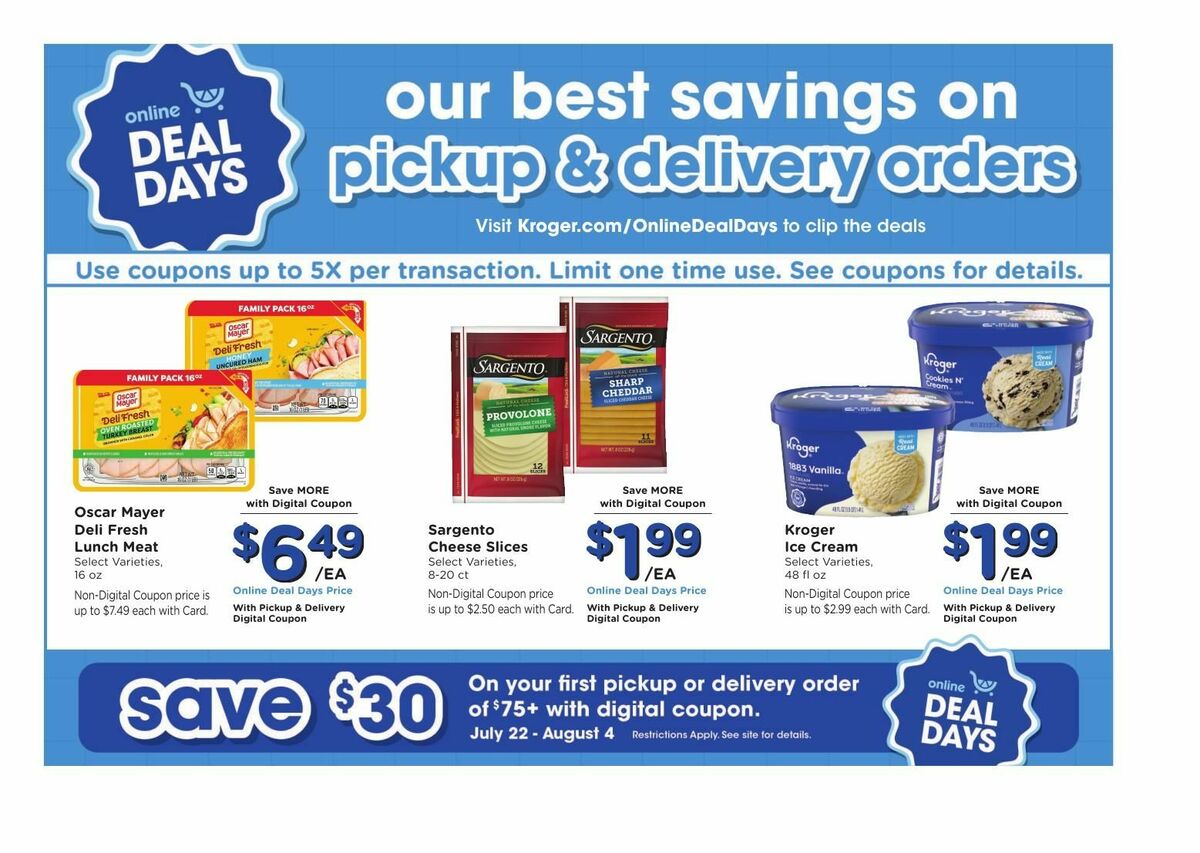Kroger Weekly Ad from July 29