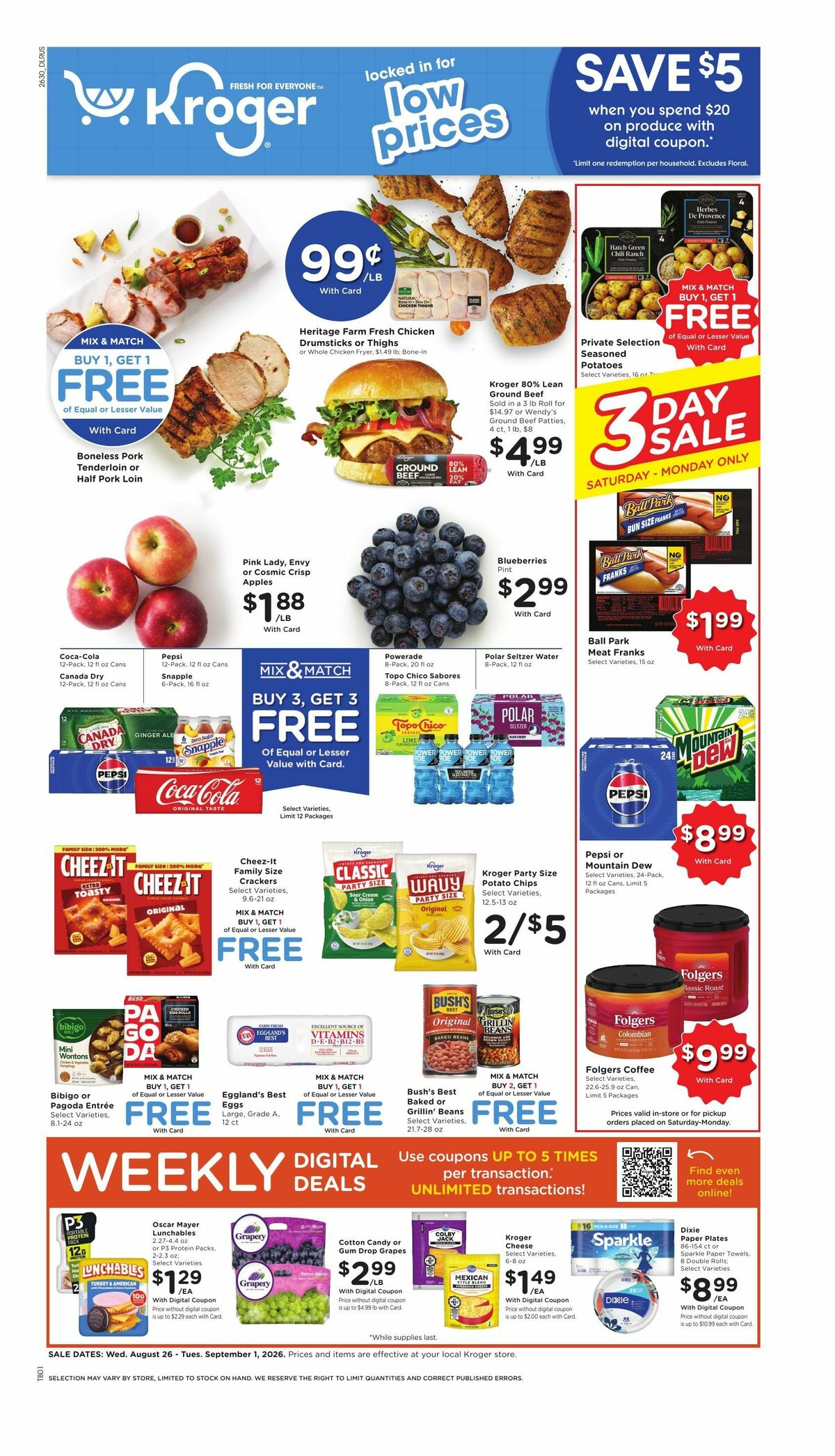 Kroger Weekly Ad from August 26