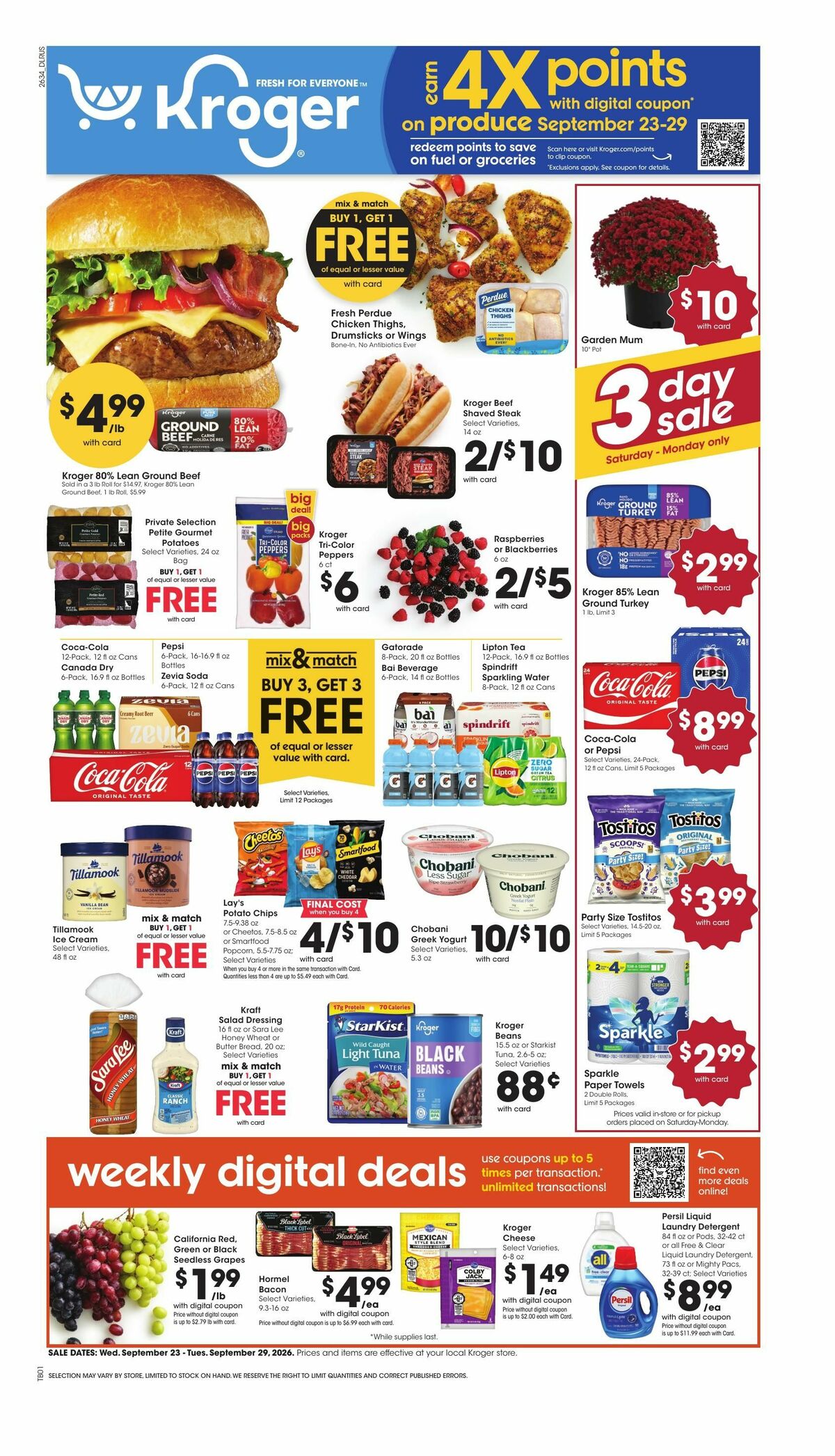 Kroger Weekly Ad from September 23