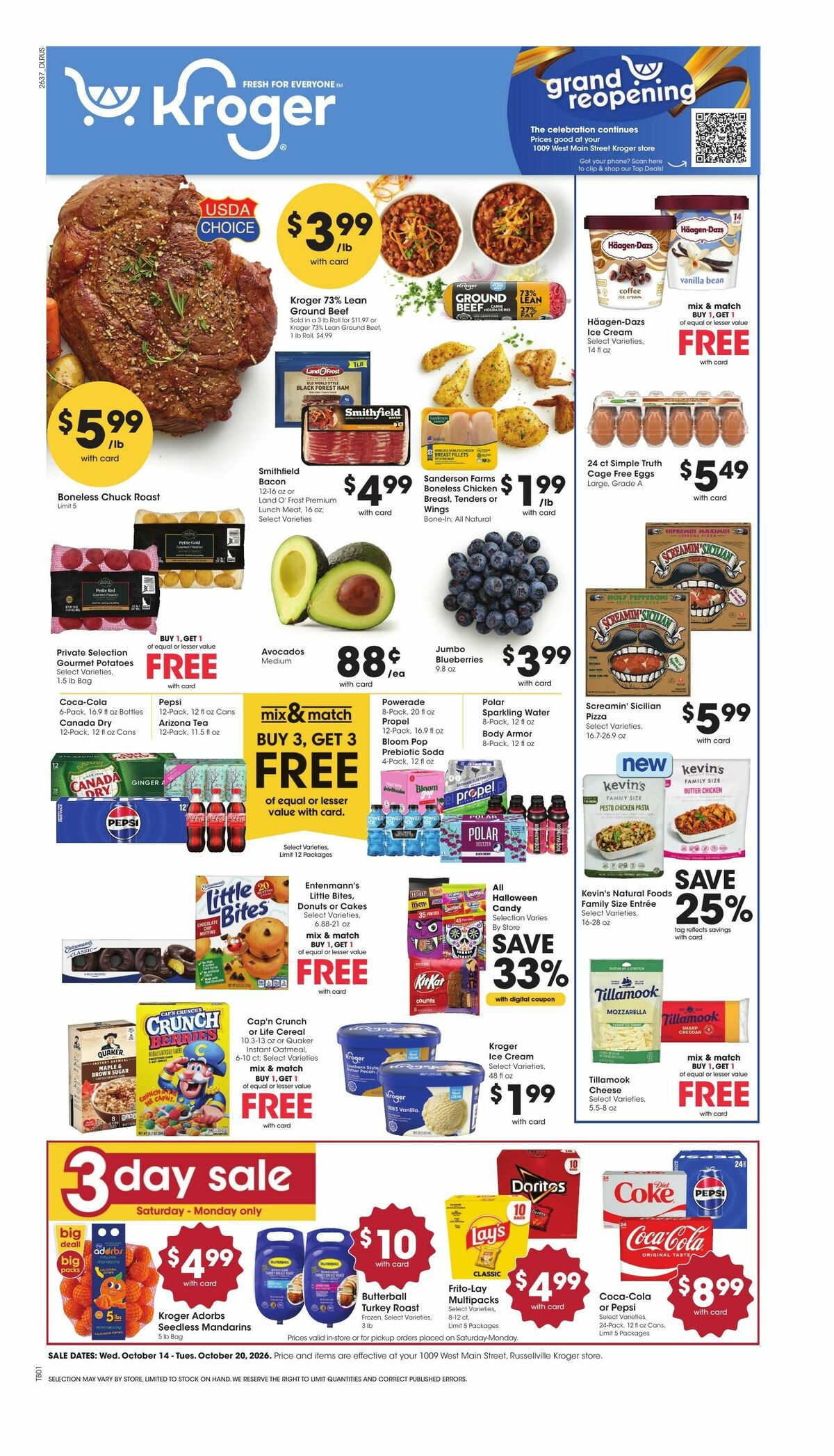 Kroger Weekly Ad from October 14