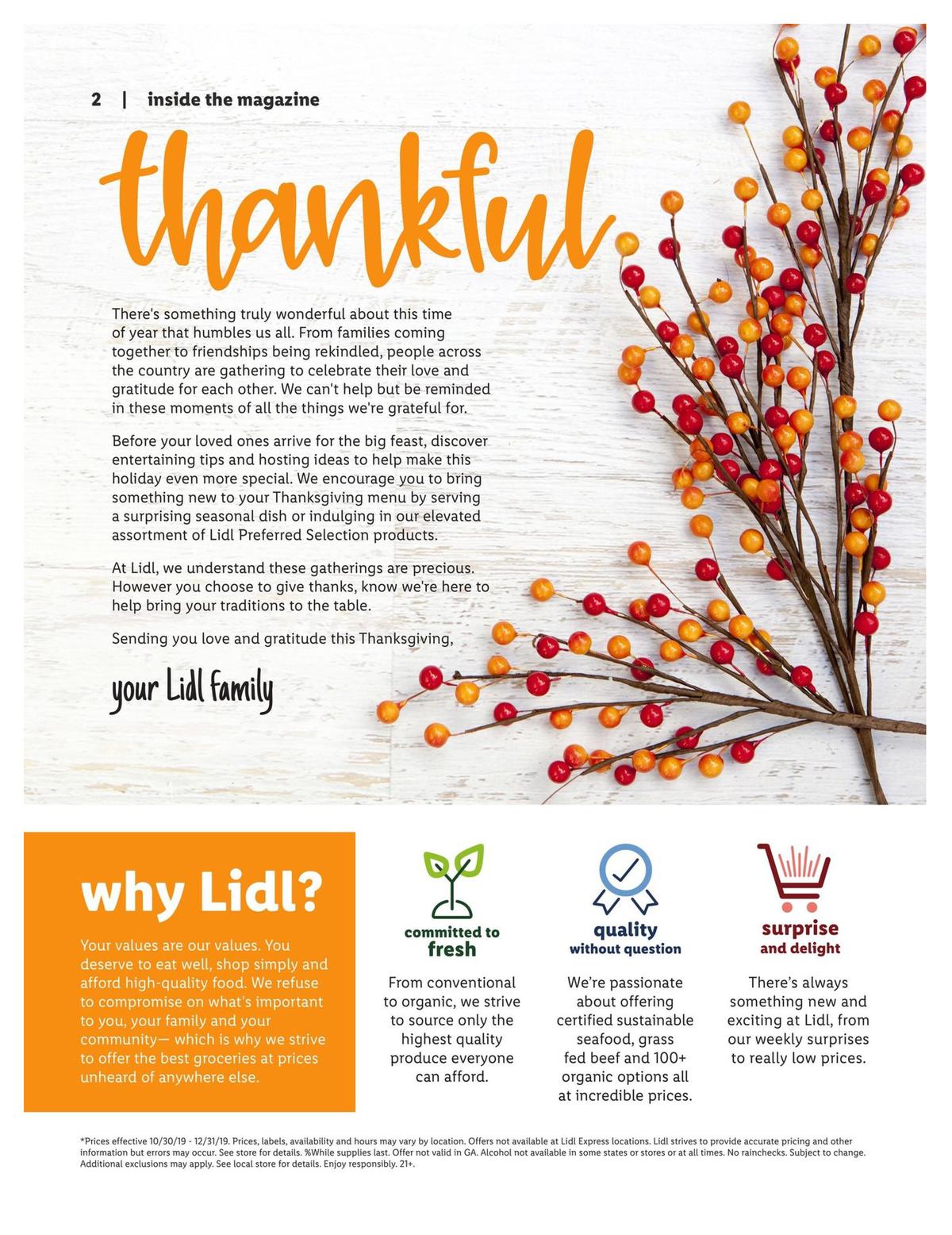 LIDL Holiday Magazine Weekly Ad from October 30