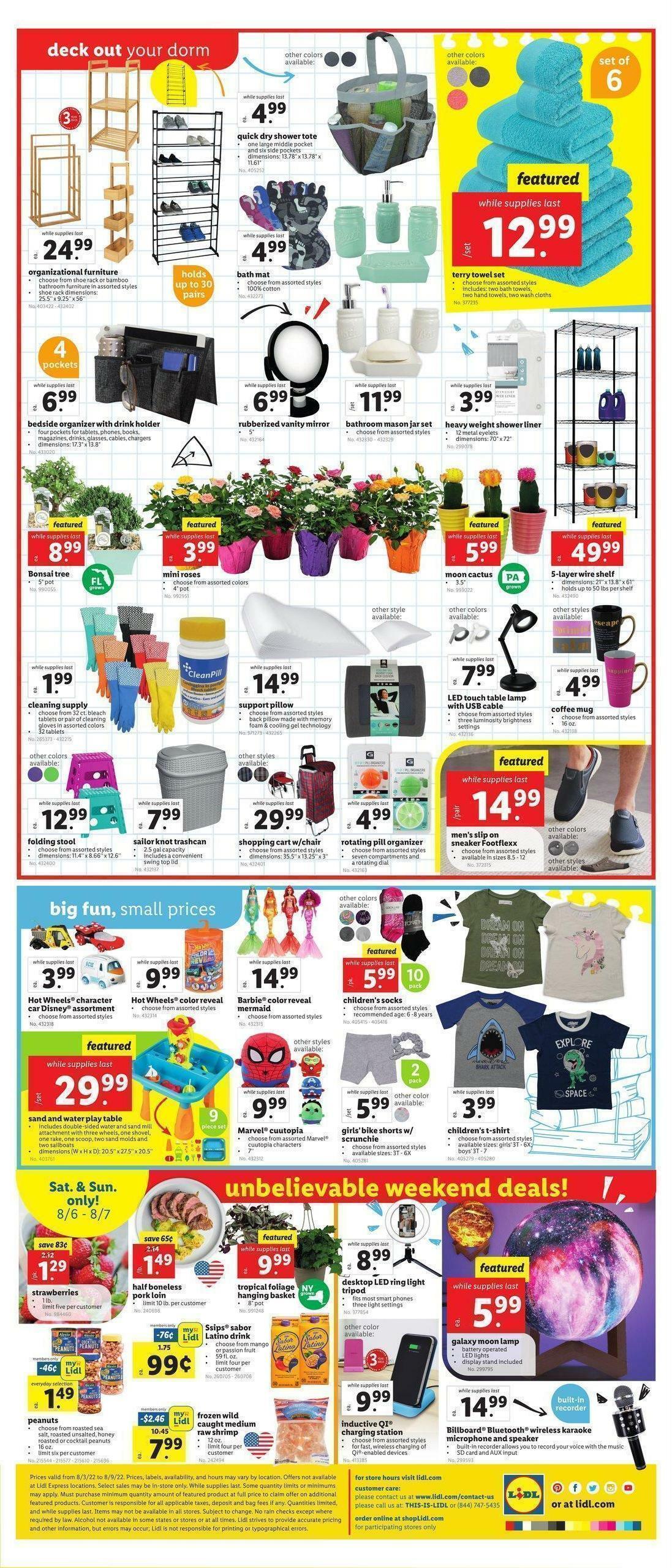 LIDL Weekly Ad from August 3