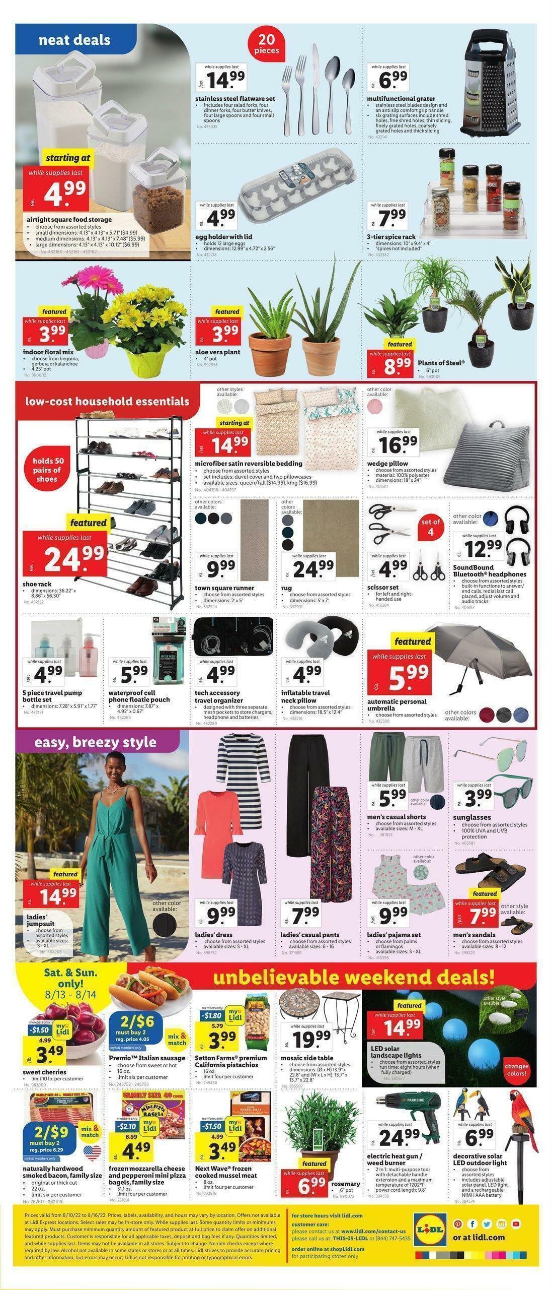 LIDL Weekly Ad from August 10