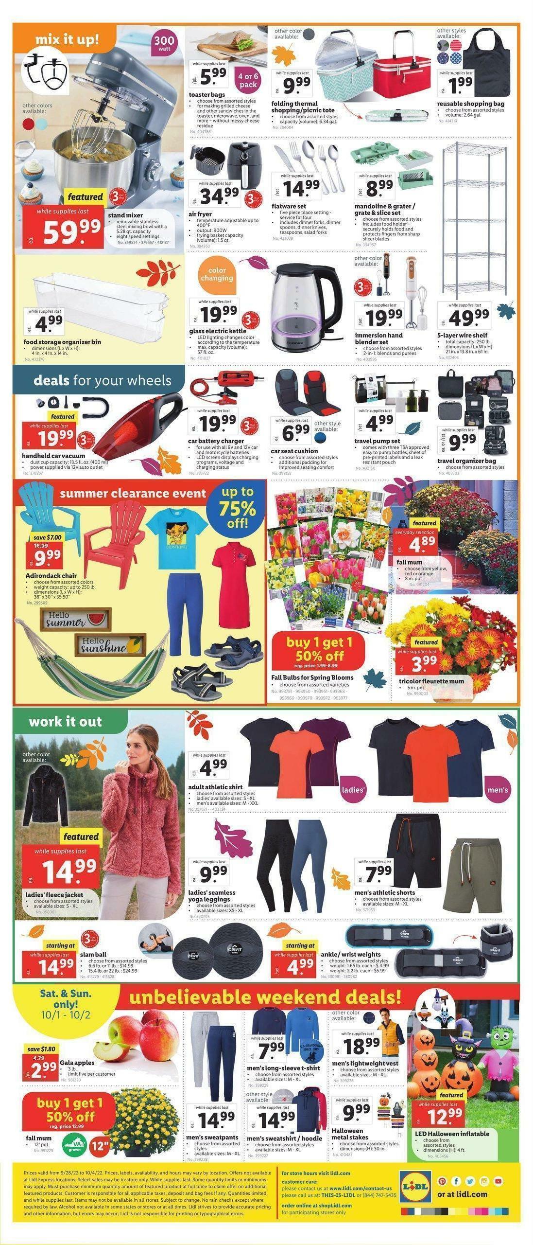 LIDL Weekly Ad from September 28