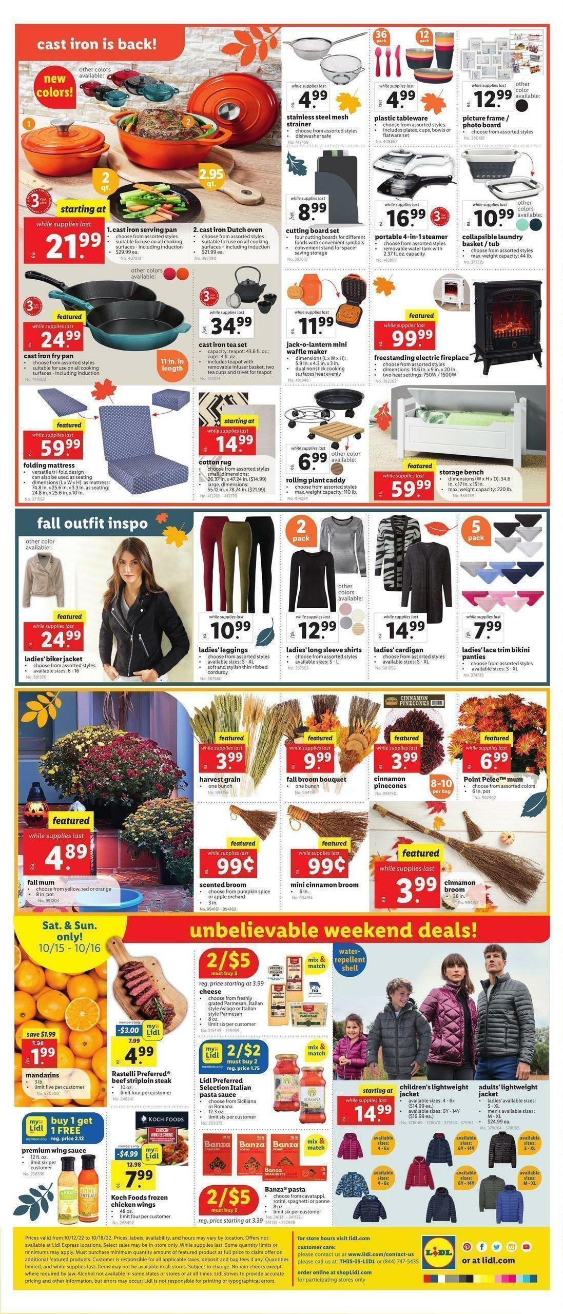 LIDL Weekly Ad from October 12
