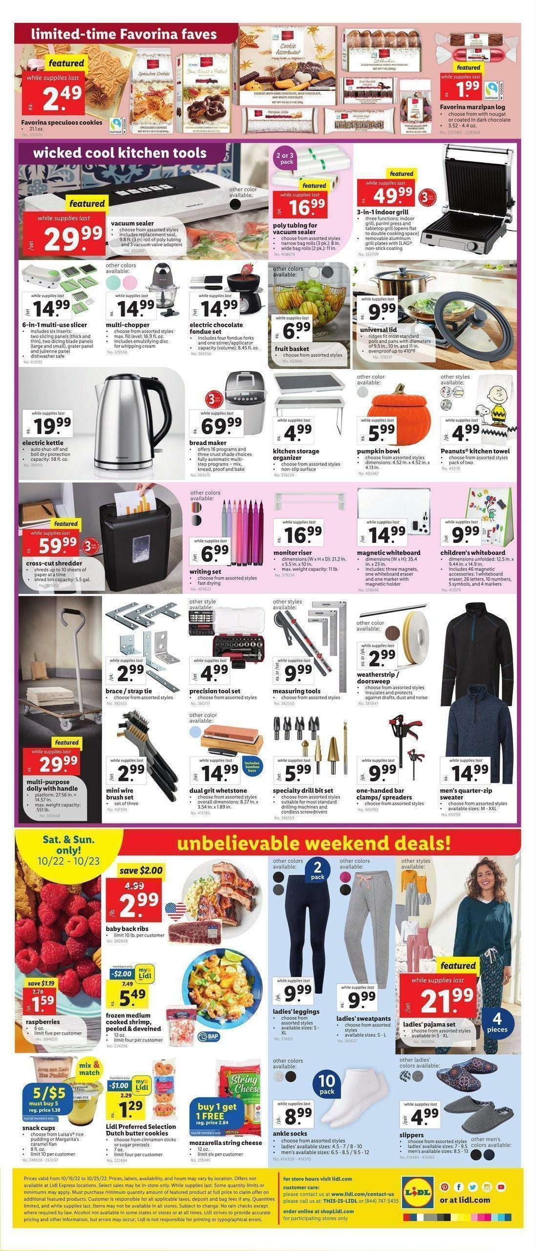 LIDL Weekly Ad from October 19