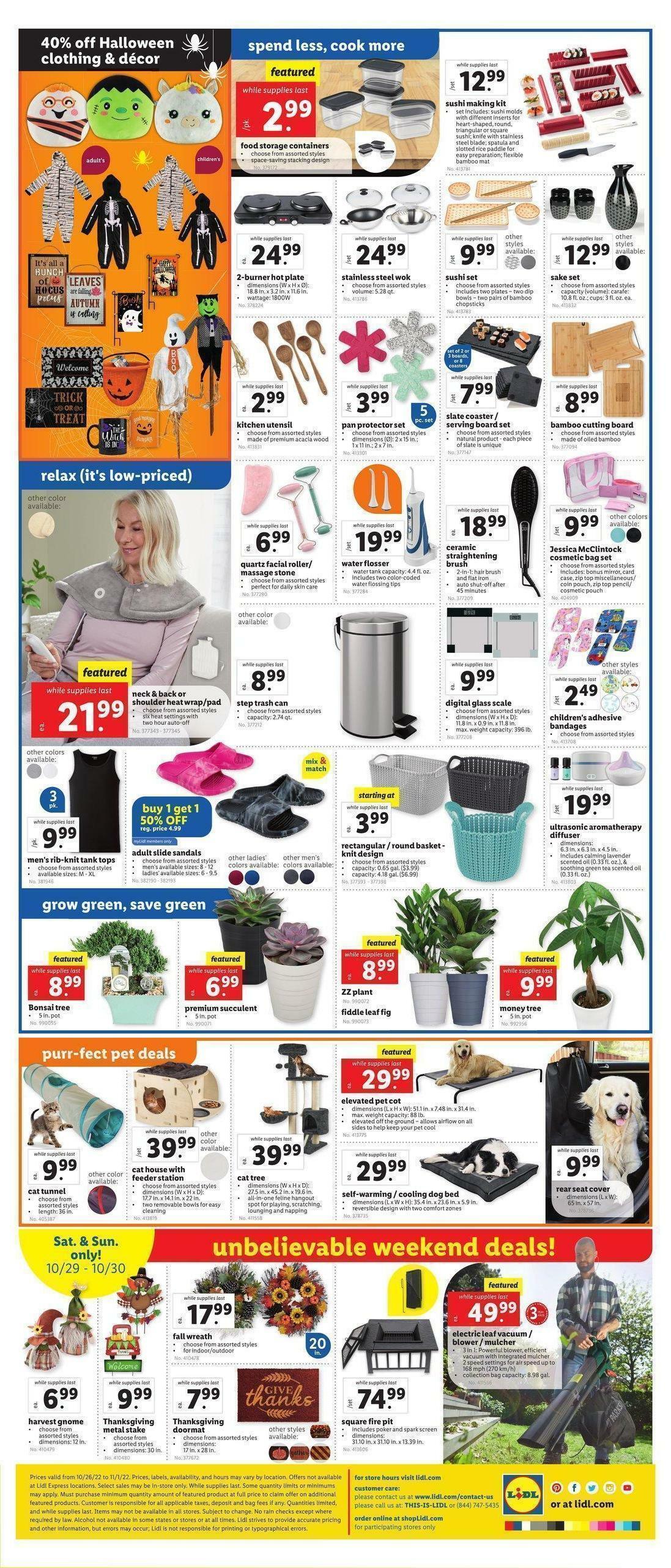 LIDL Weekly Ad from October 26