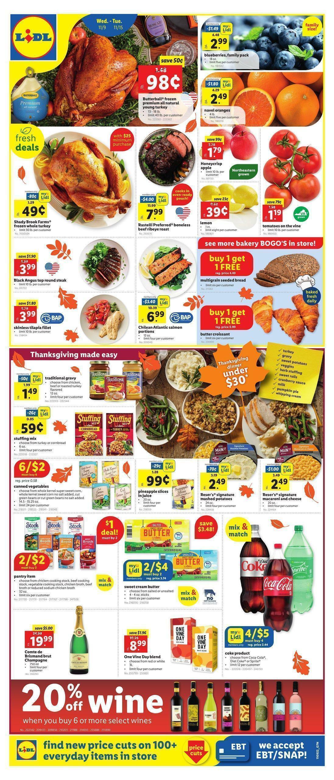 LIDL Weekly Ad from November 9