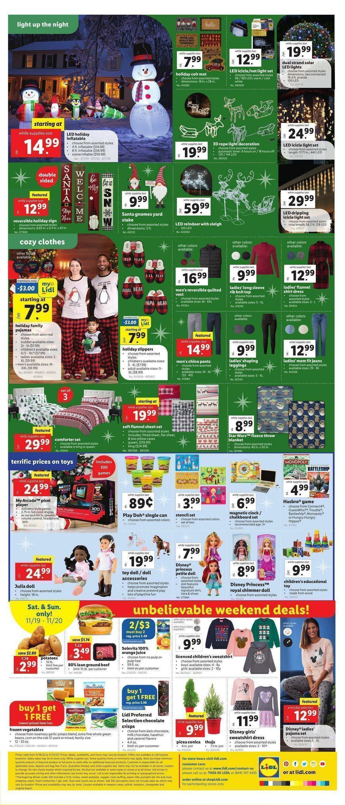 LIDL Weekly Ad from November 16