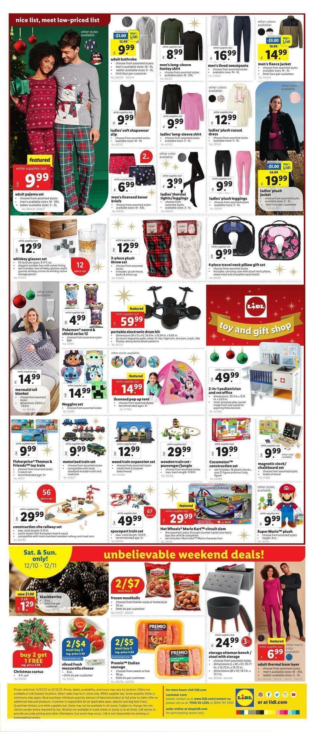 LIDL Weekly Ad from December 7