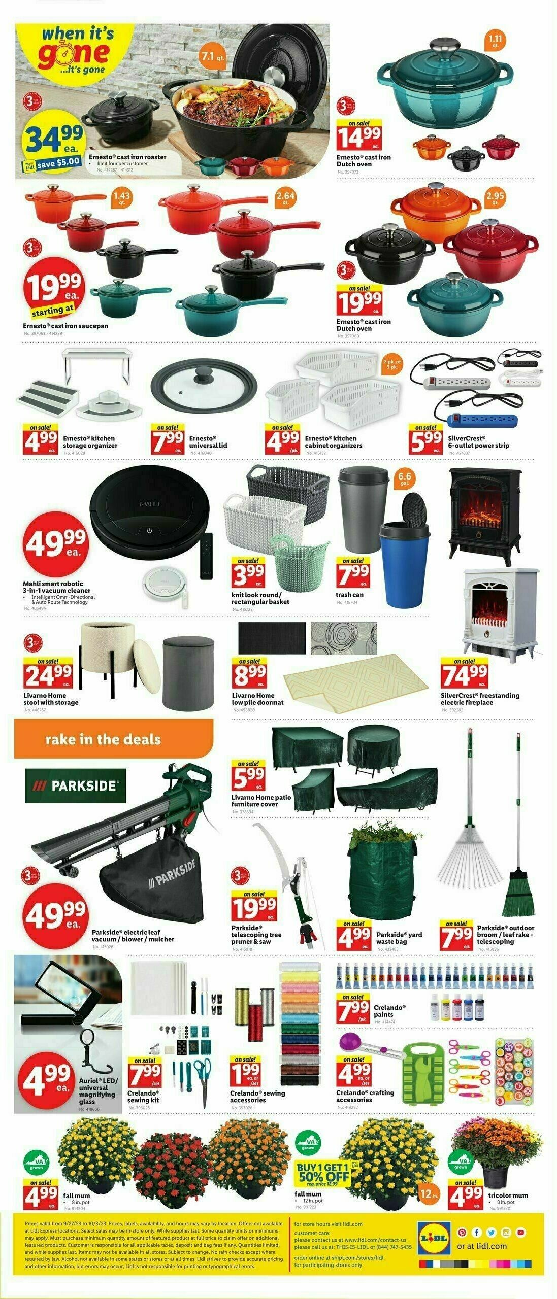 LIDL Weekly Ad from September 27