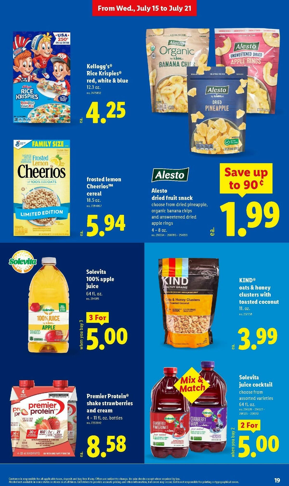 LIDL Weekly Ad from July 15