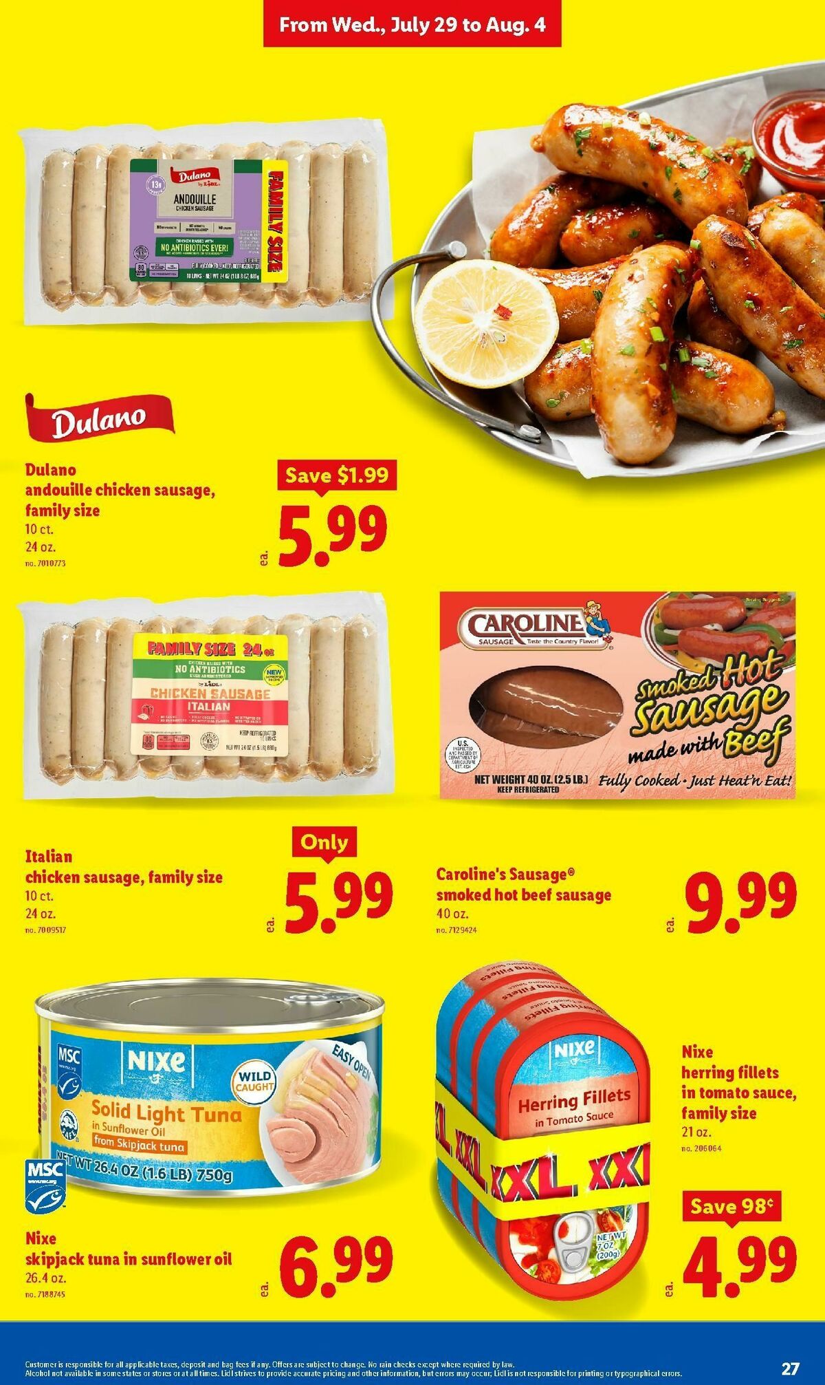 LIDL Weekly Ad from July 29