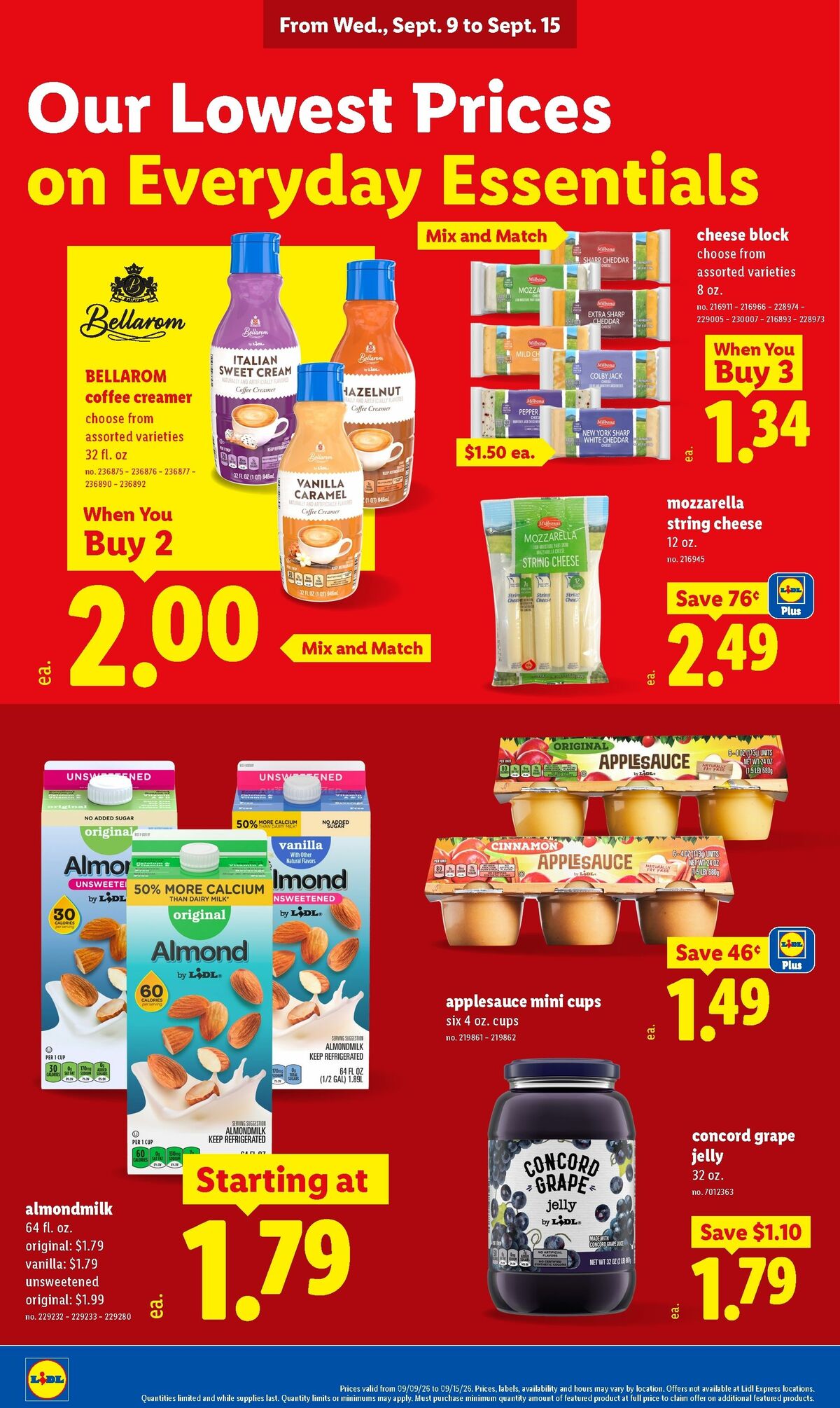 LIDL Weekly Ad from September 9
