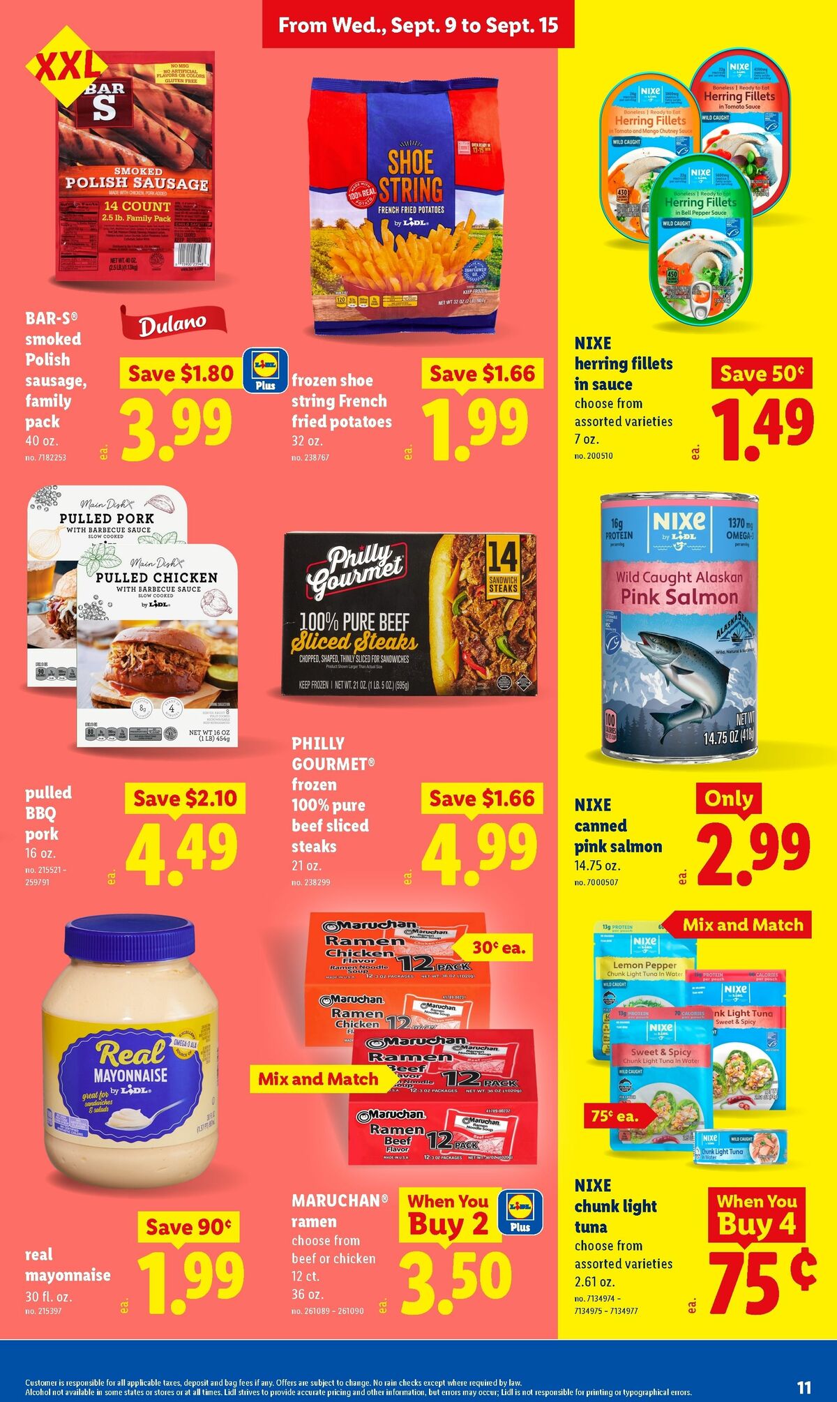 LIDL Weekly Ad from September 9