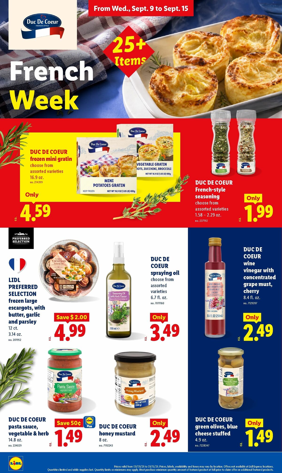 LIDL Weekly Ad from September 9