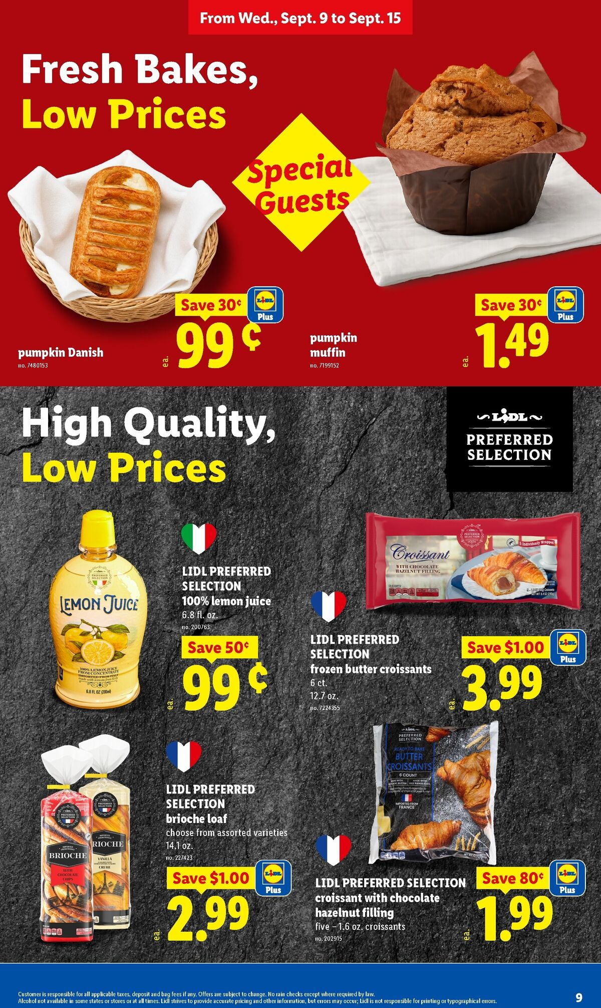 LIDL Weekly Ad from September 9
