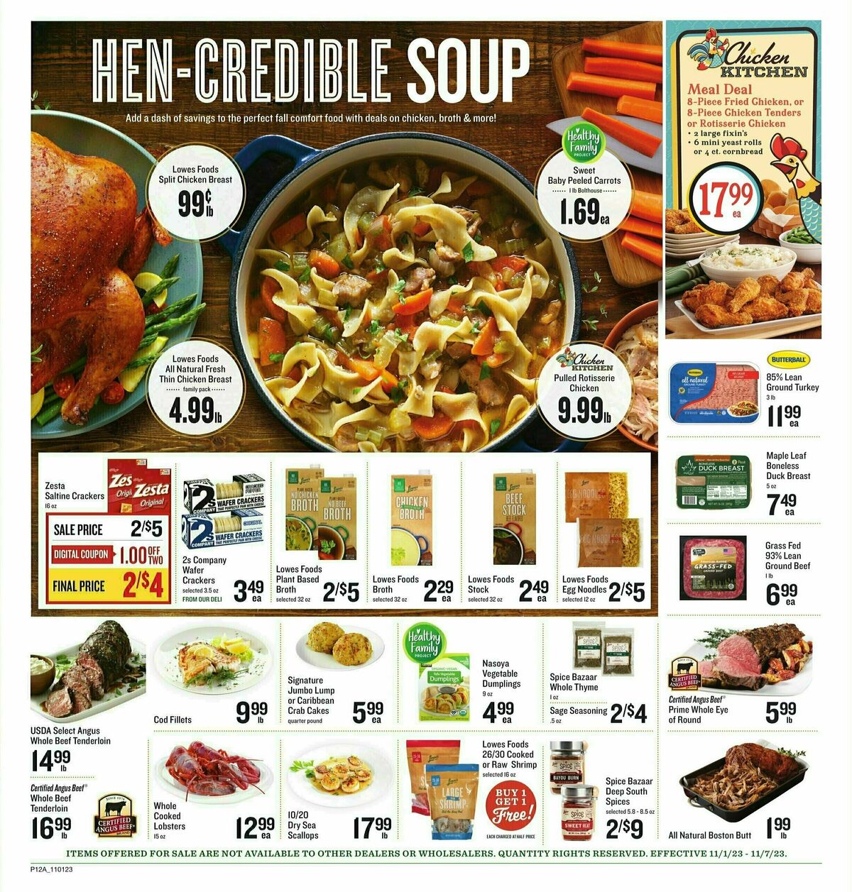 Lowes Foods Weekly Ad from November 1