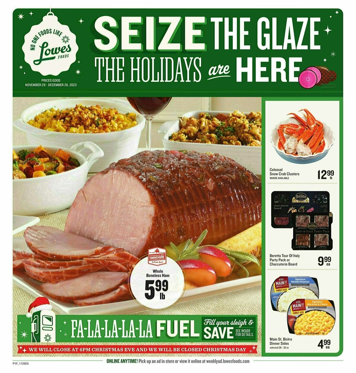 Lowes Foods Holiday Fuel Weekly Ad from November 29