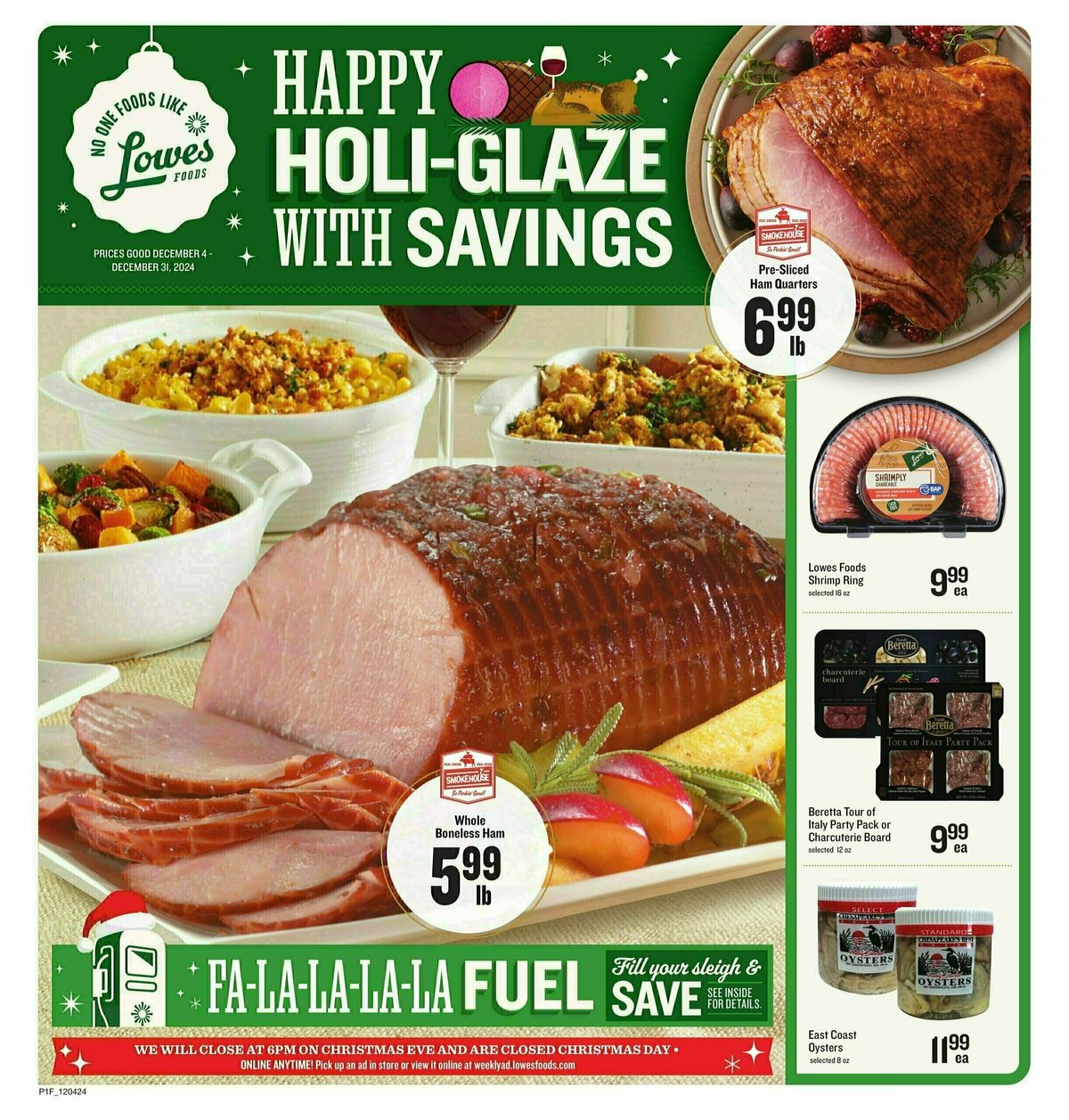 Lowes Foods Holiday Glazing Weekly Ad from December 4