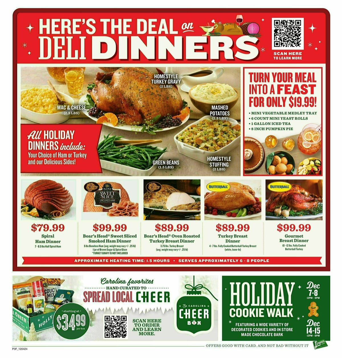 Lowes Foods Holiday Glazing Weekly Ad from December 4