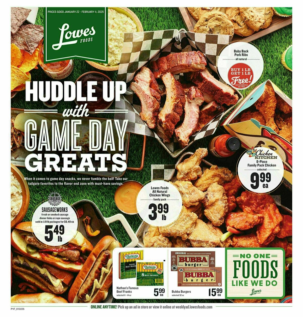 Lowes Foods Game Day Weekly Ad from January 22