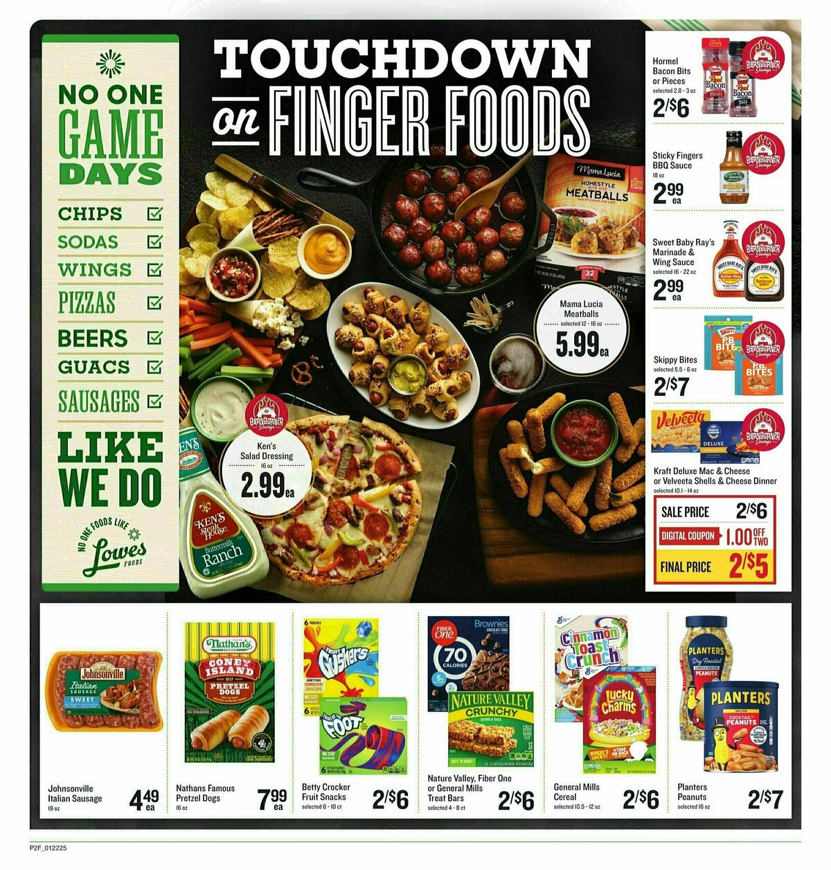 Lowes Foods Game Day Weekly Ad from January 22