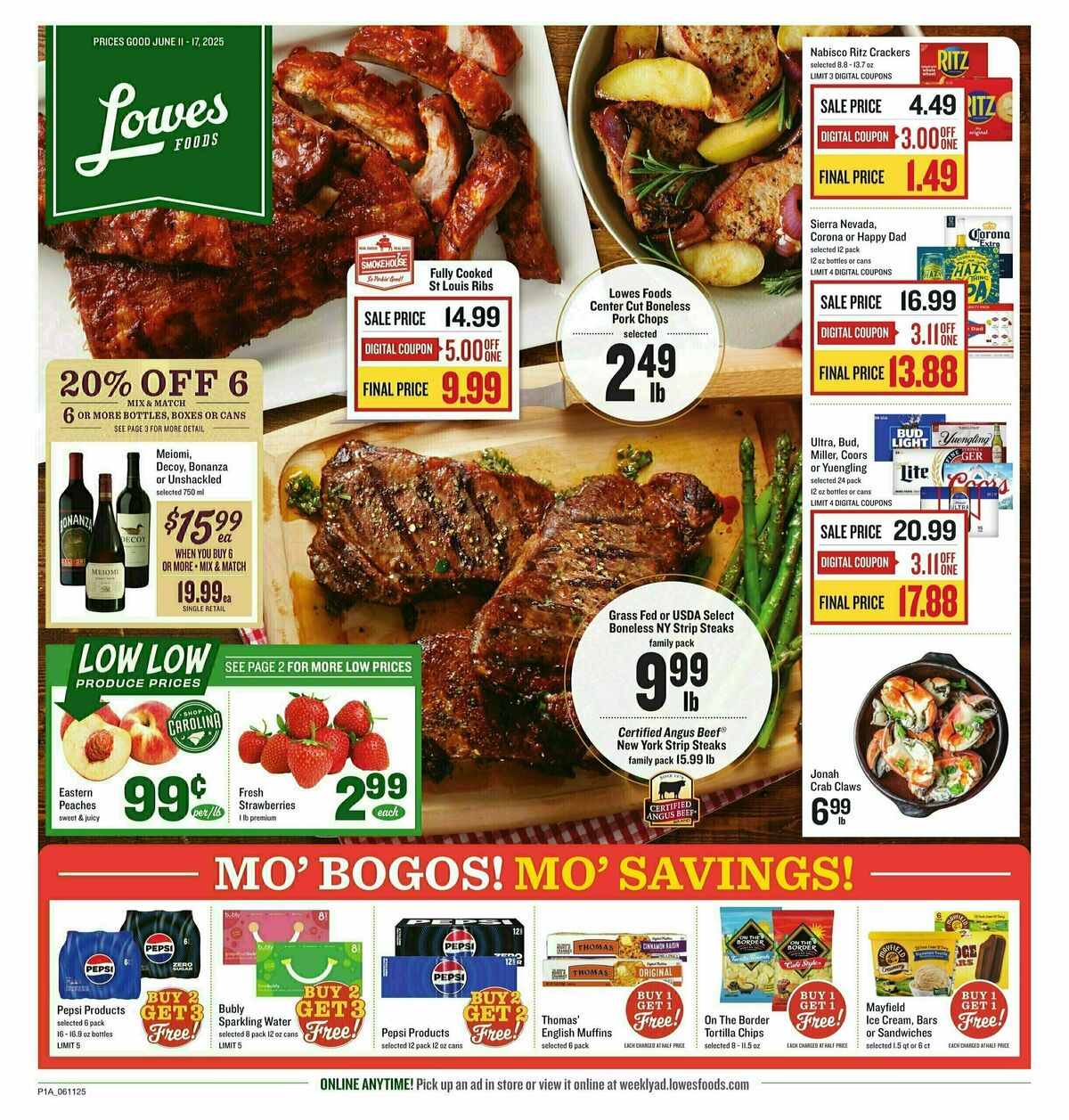 Lowes Foods Weekly Ad from June 11