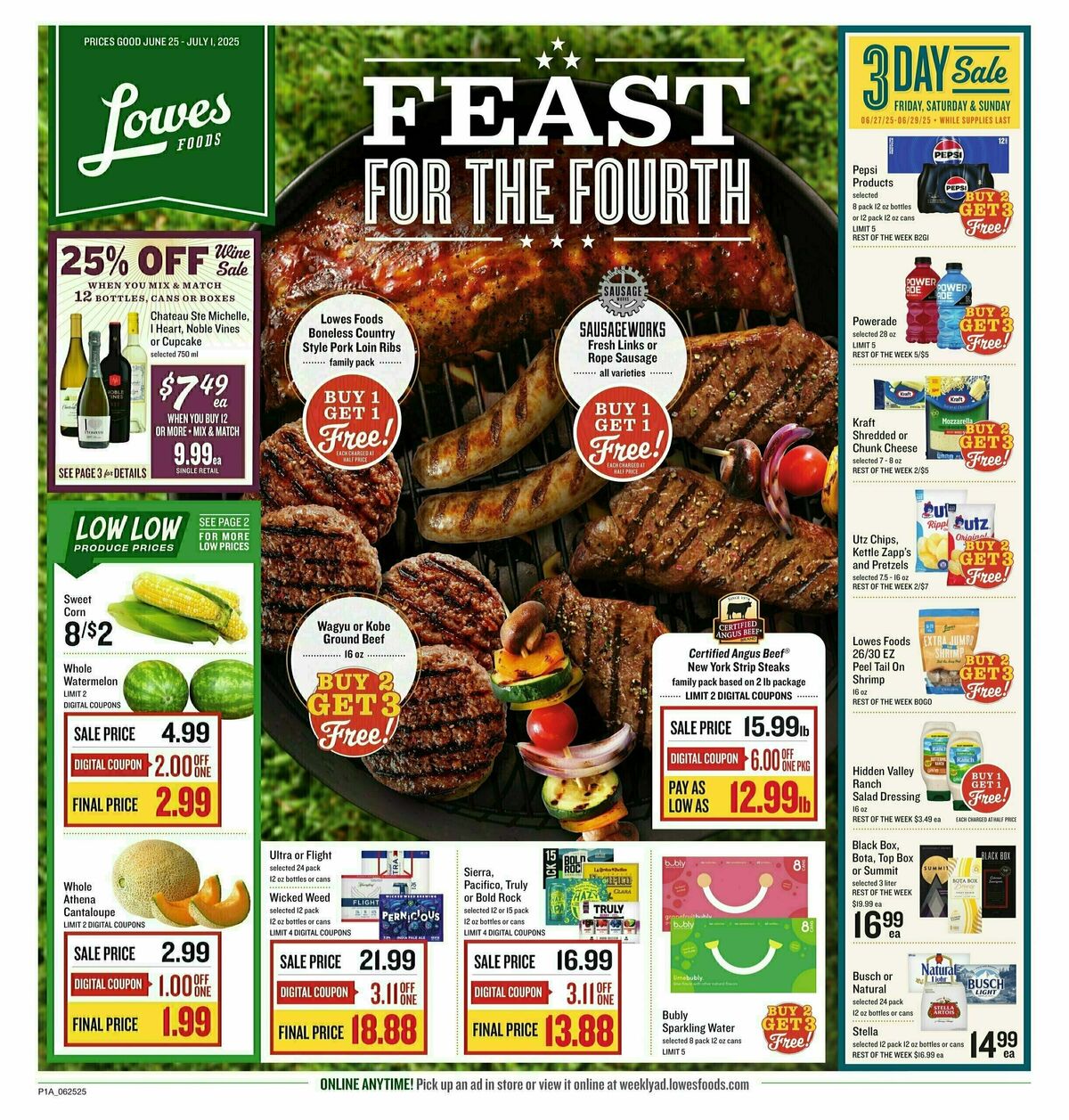 Lowes Foods Weekly Ad from June 25