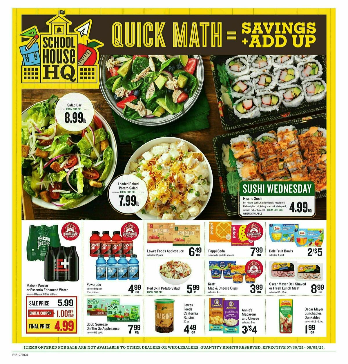 Lowes Foods Weekly Ad from July 30