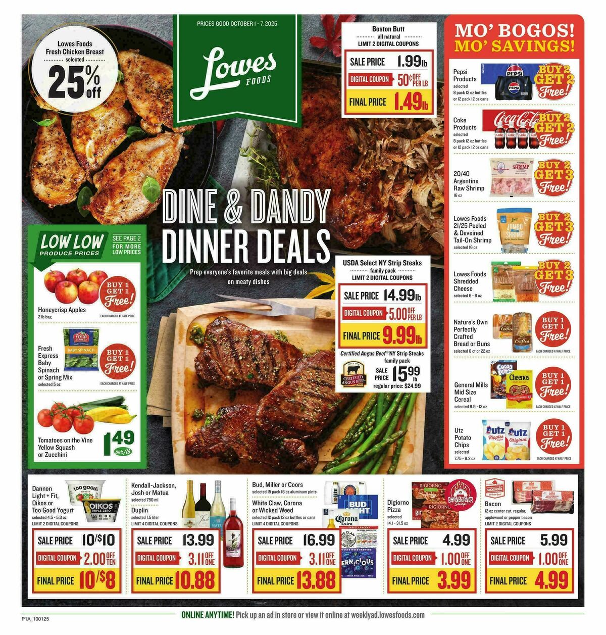 Lowes Foods Weekly Ad from October 1