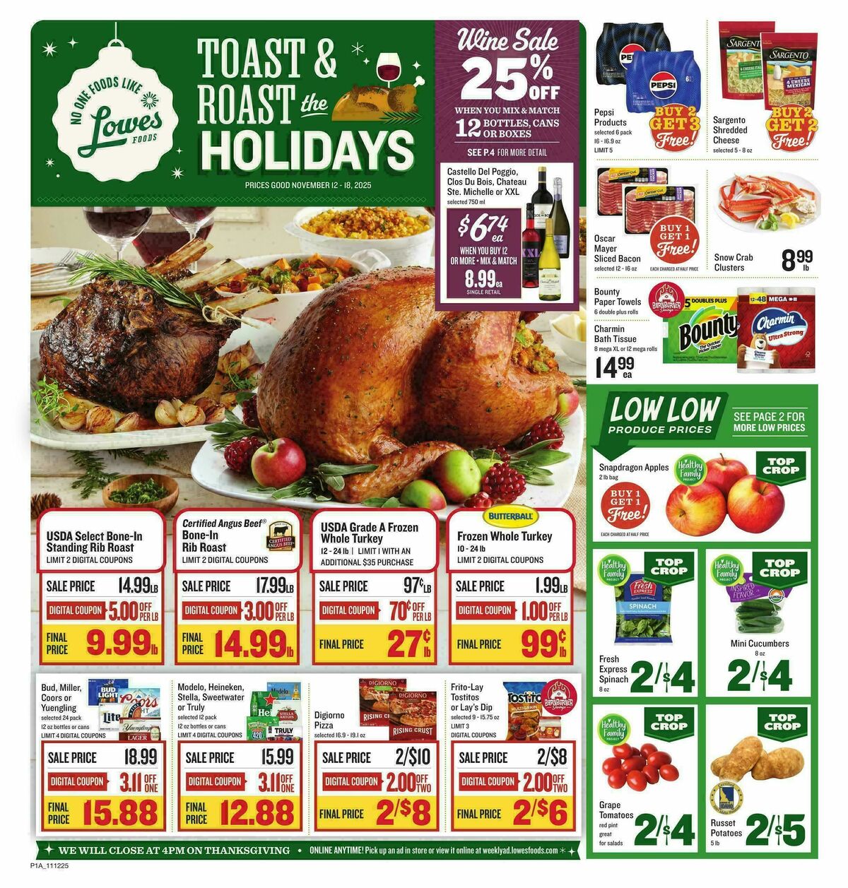 Lowes Foods Weekly Ad from November 12