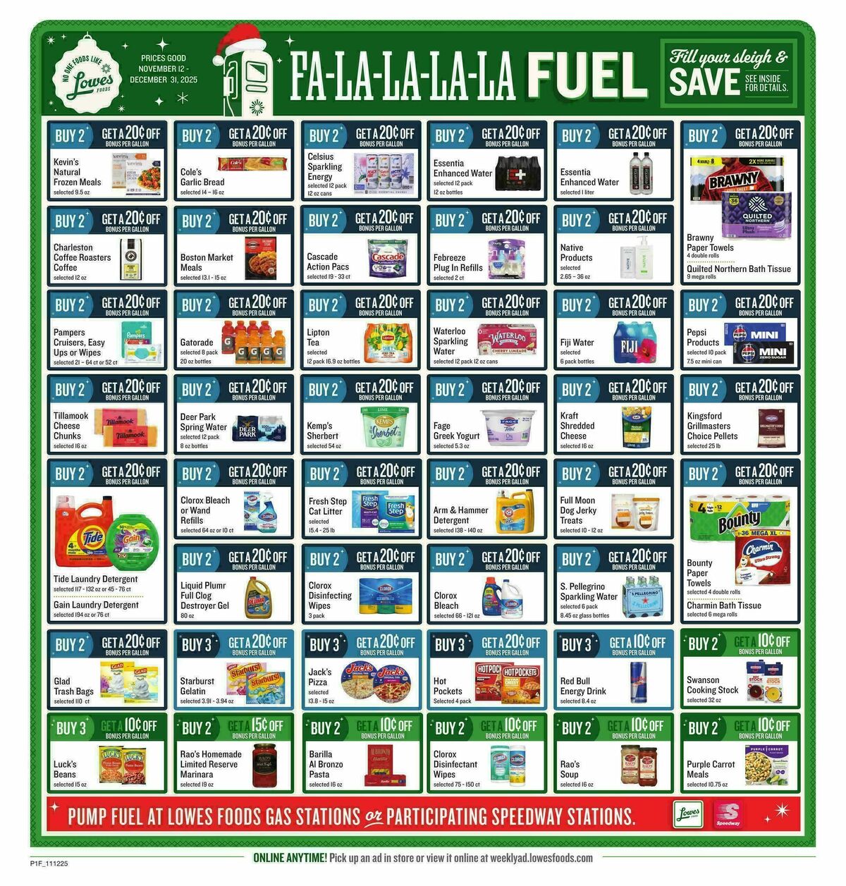 Lowes Foods Holiday Fuel Weekly Ad from November 12