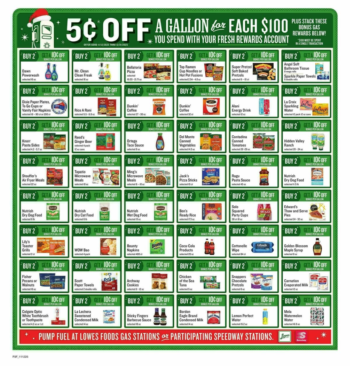 Lowes Foods Holiday Fuel Weekly Ad from November 12
