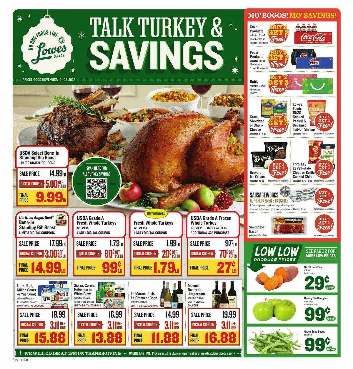 Lowes Foods Weekly Ad from November 19