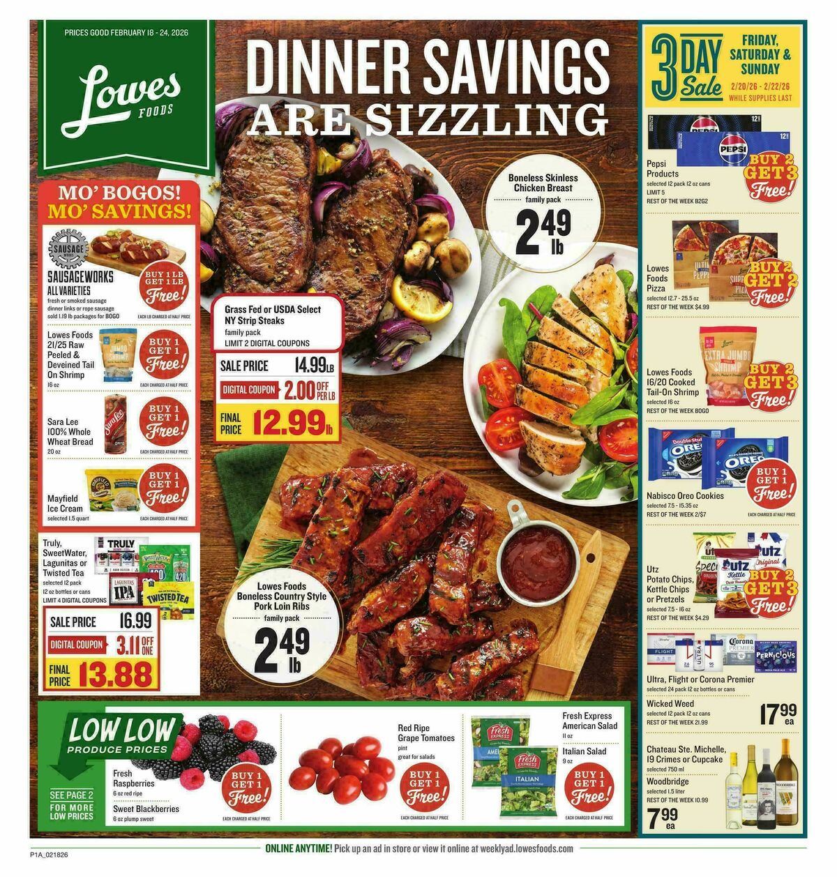 Lowes Foods Weekly Ad from February 18