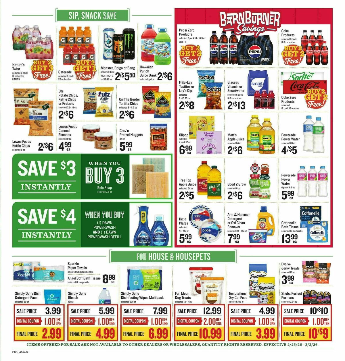 Lowes Foods Weekly Ad from February 25
