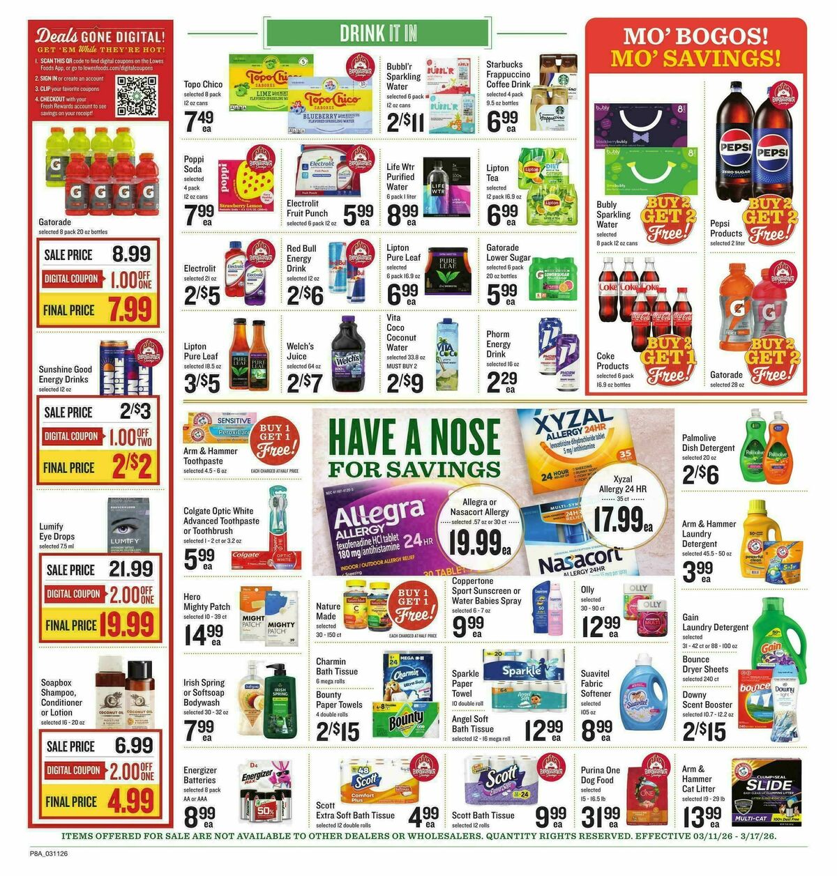Lowes Foods Weekly Ad from March 11