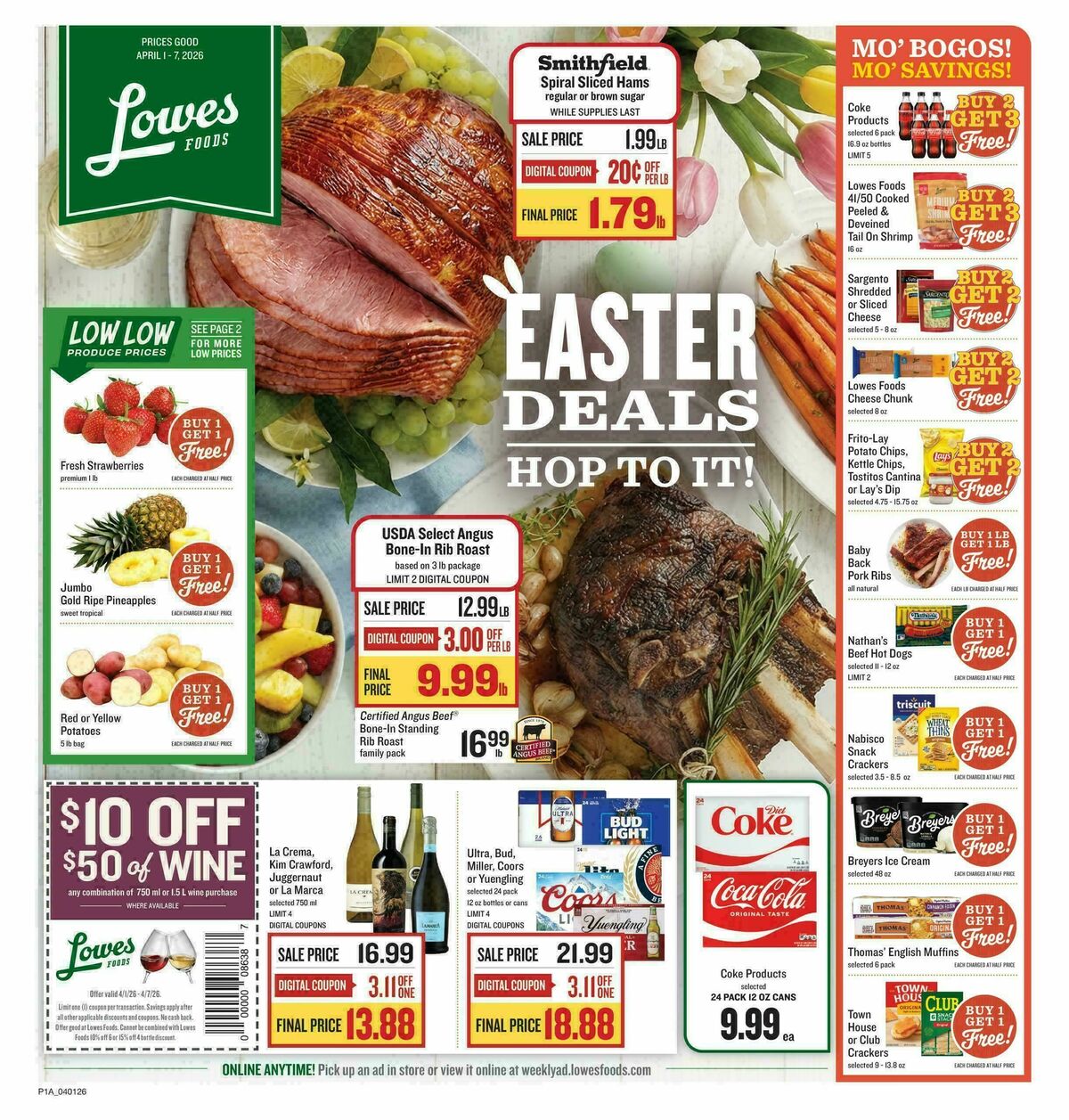 Lowes Foods Weekly Ad from April 1