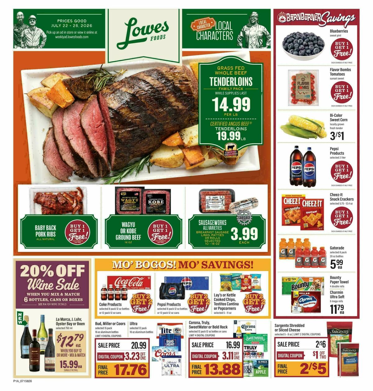 Lowes Foods Weekly Ad from July 22
