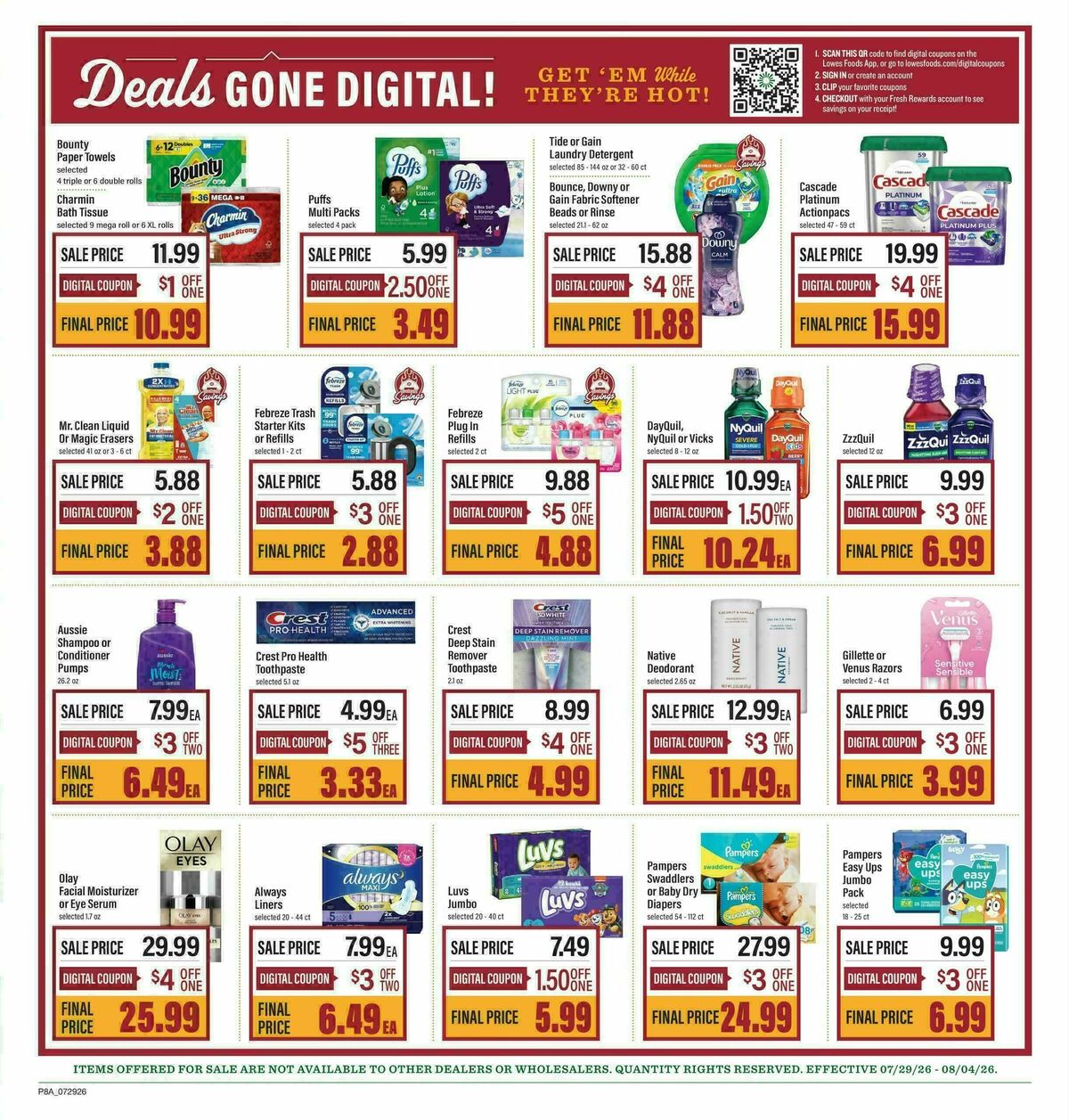 Lowes Foods Weekly Ad from July 29