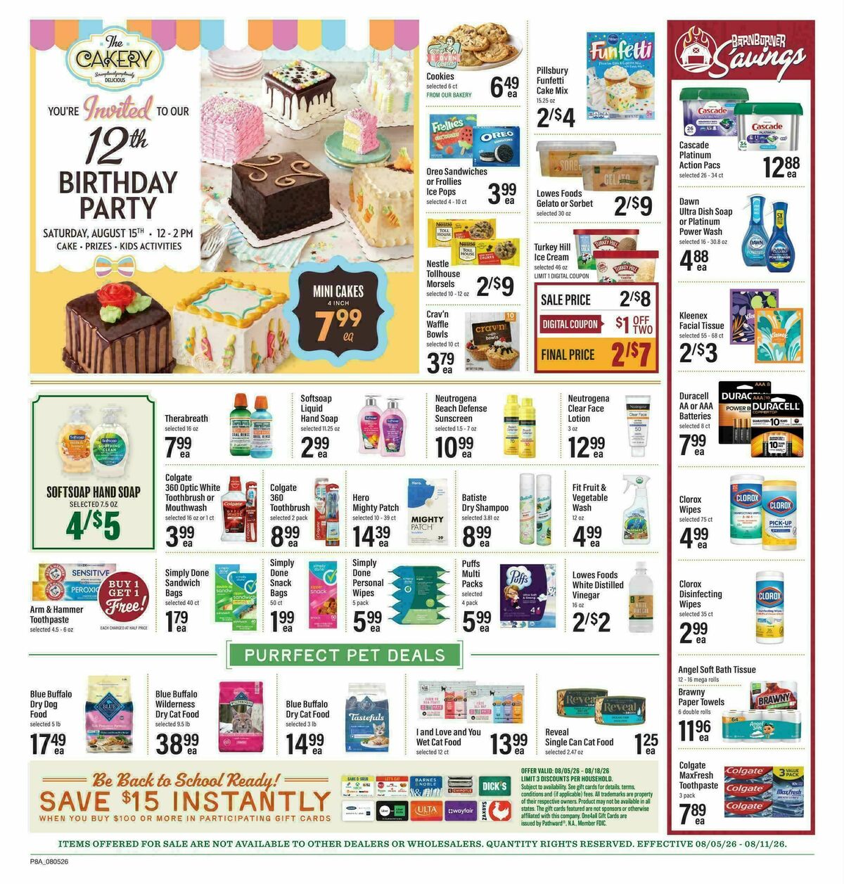 Lowes Foods Weekly Ad from August 5