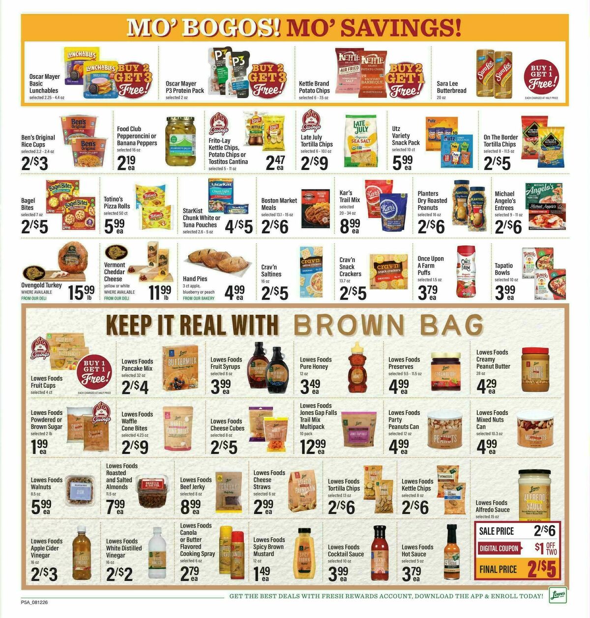 Lowes Foods Weekly Ad from August 12