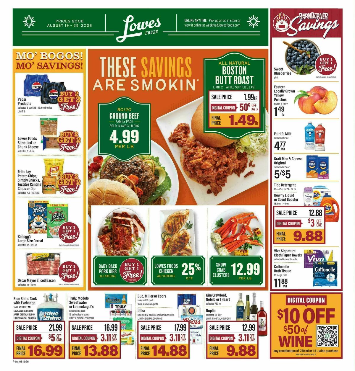 Lowes Foods Weekly Ad from August 19