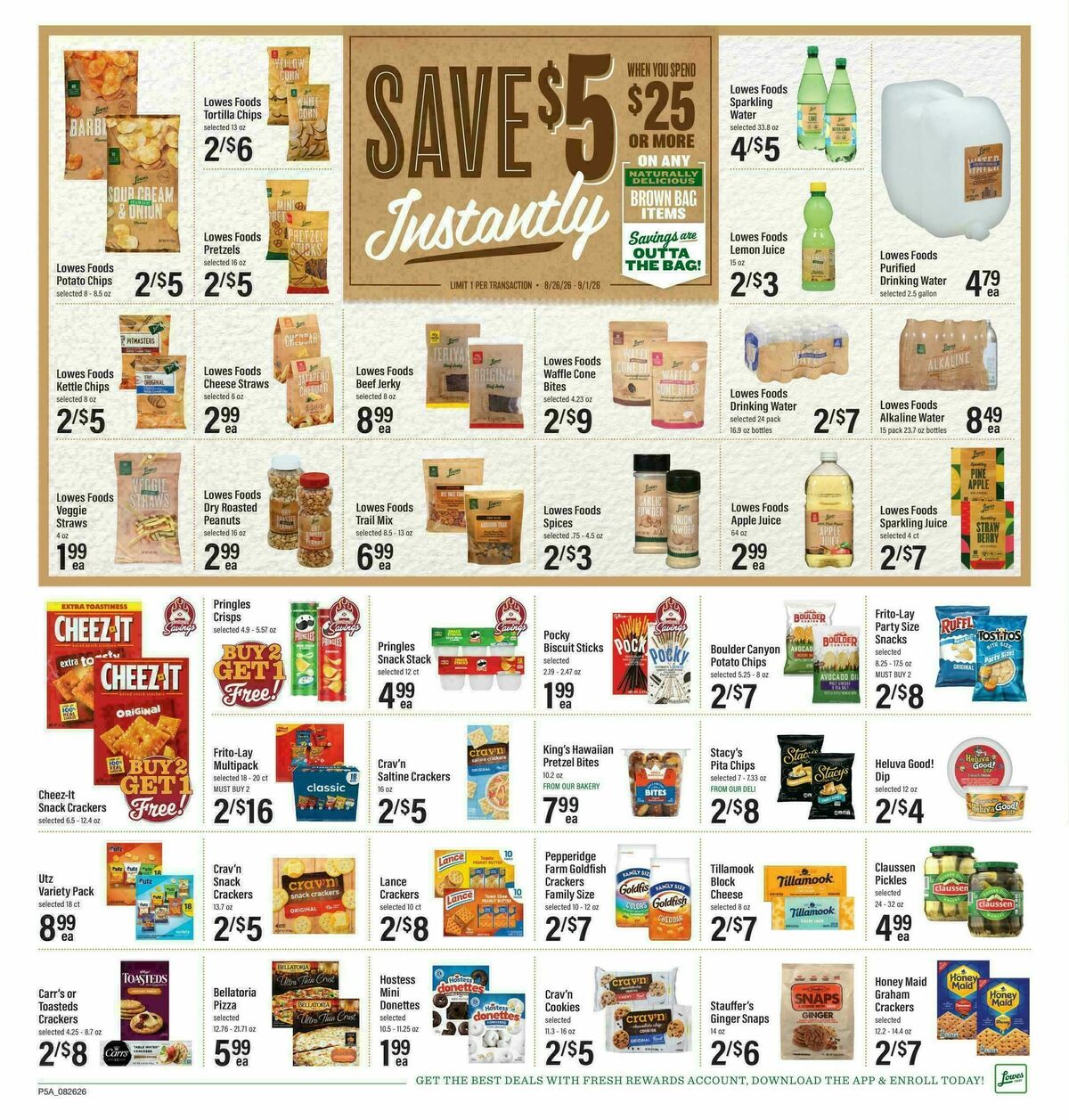 Lowes Foods Weekly Ad from August 26
