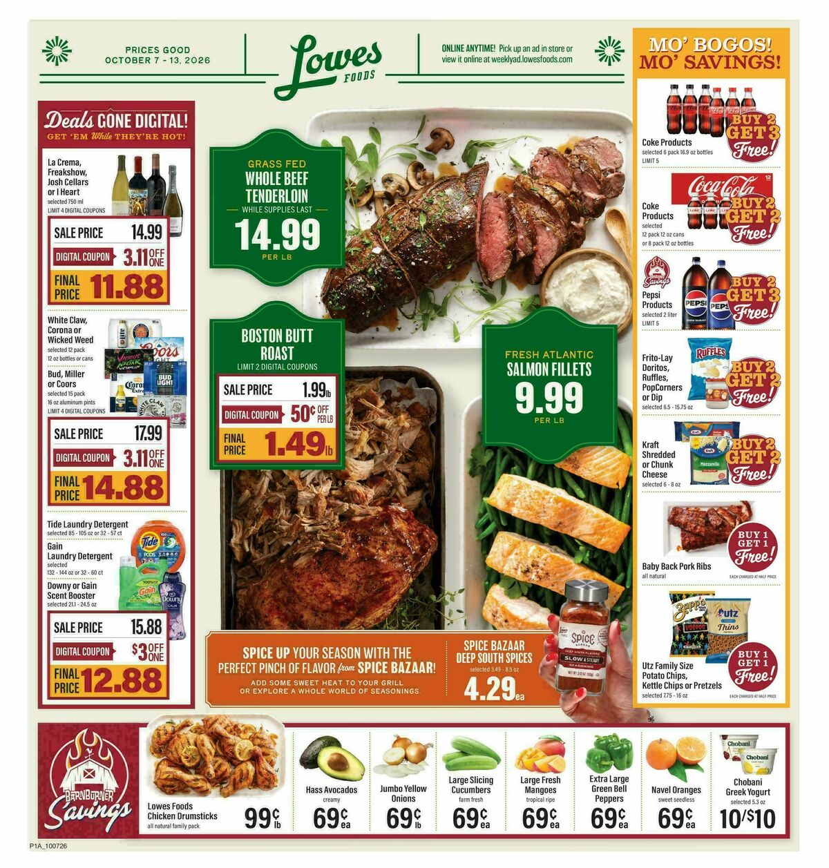 Lowes Foods Weekly Ad from October 7