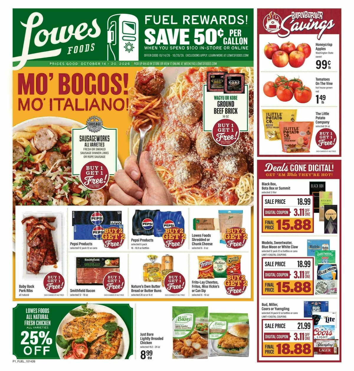 Lowes Foods Weekly Ad from October 14