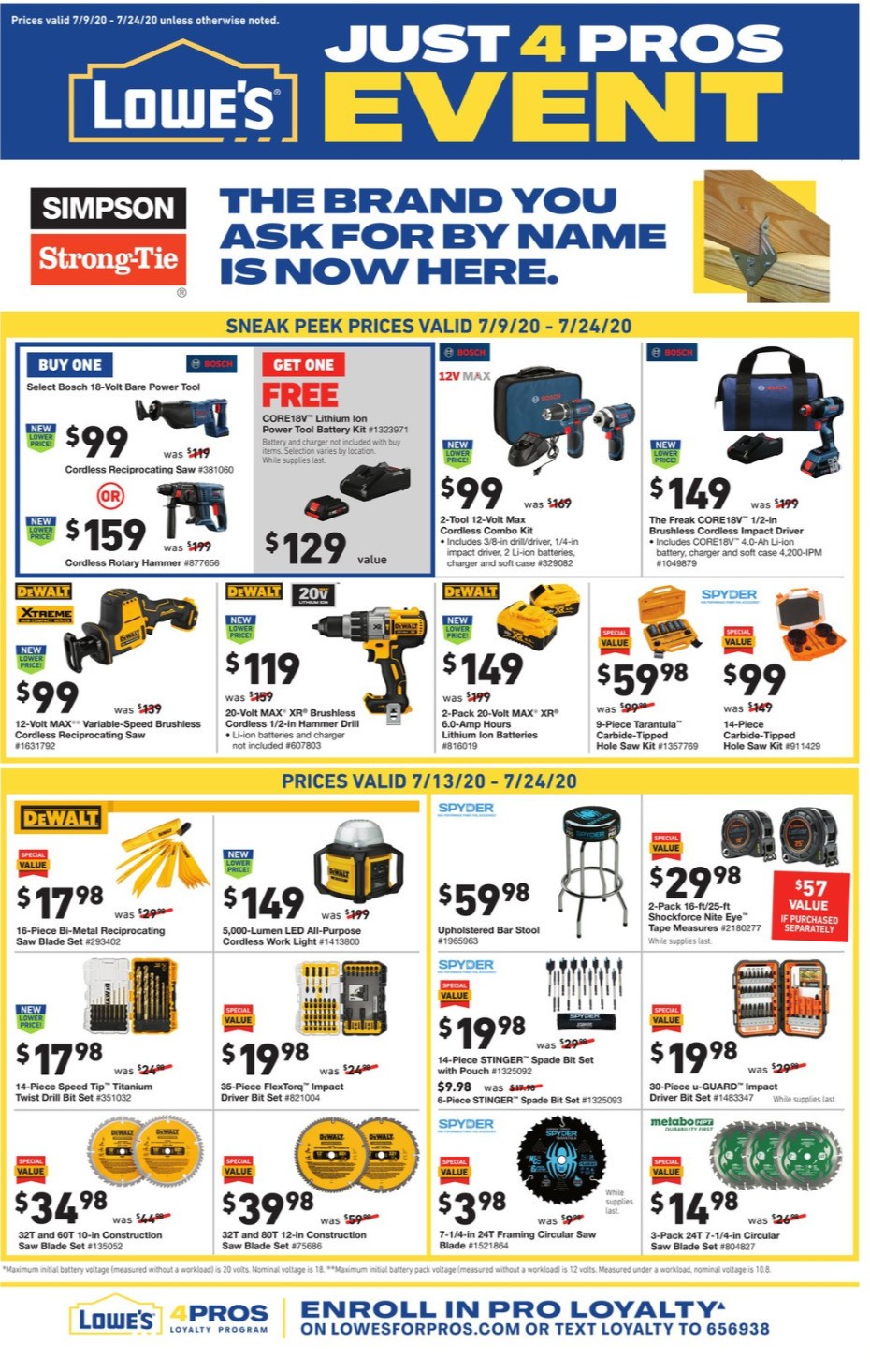 Lowe's Pro Ad Weekly Ad from July 9