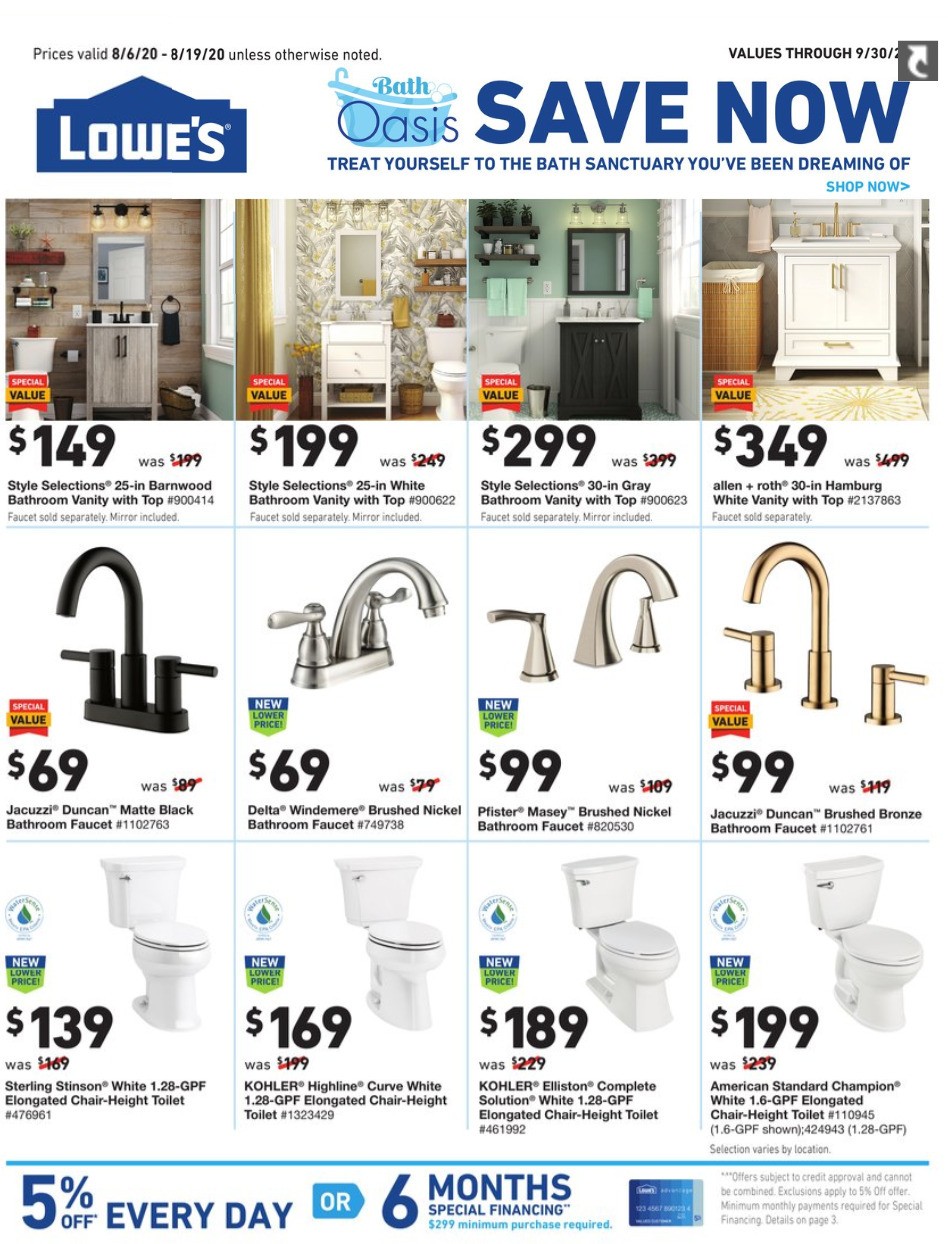 Lowe's Weekly Ad from August 6