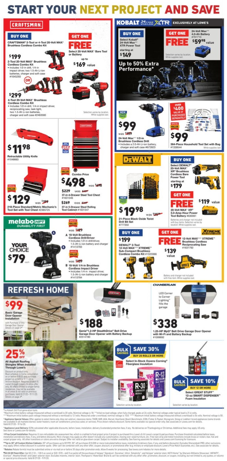 Lowe's Weekly Ad from August 27